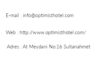 Optimist Hotel iletiim bilgileri